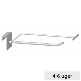 Single hook with price arm, for 10mm bar, without price holder