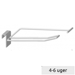 Double hook with price arm, for 10mm bar, without price holder