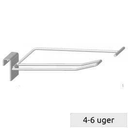 Double hook with price arm, for 10mm bar, without price holder
