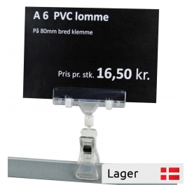 Informationsholder 80 mm, med A6 PVC lomme