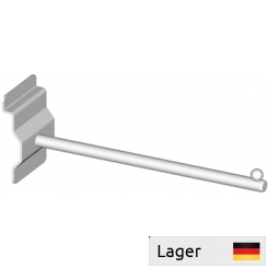 Single hook, with ball end, for slatted panels