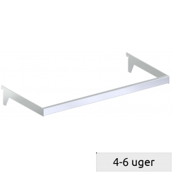 Garment rail 30x15mm with fixed adapters