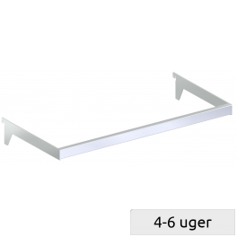 Garment rail 30x15mm with fixed adapters