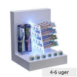 Presentation-Display with LED, for dental care products