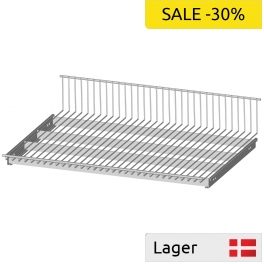 Reversible wire shelf, suits on separate brackets, RAL 9006