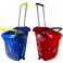 2 Wheel Plastic Shopping Basket 38 litres - with/without Logo