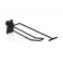 Double hook, with price arm, for slatted panels - black or white