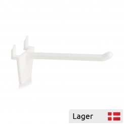 Single hook in white plastic