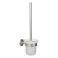 Toilet brush with glass holder