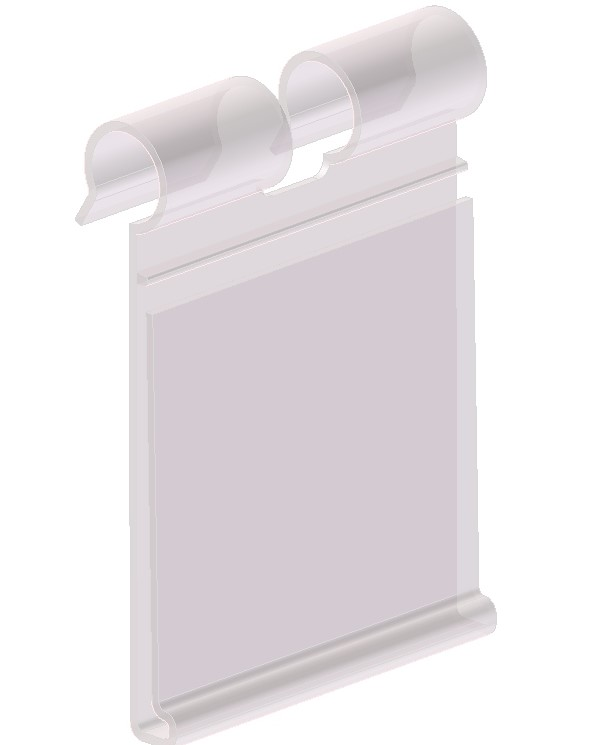 price flap for wire clear plastic