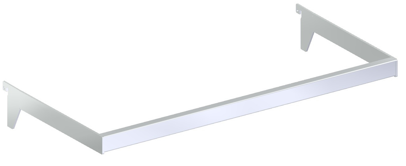 garment rail 30x15mm with fixed adapters