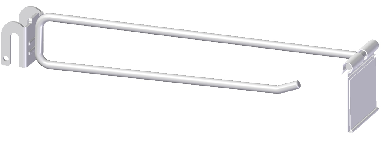 single hook with price arm for 6mm bar without price holder