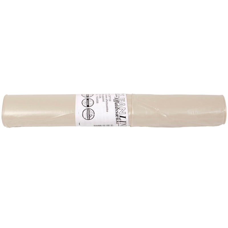 11000 Affaldssaekke plastik klar 700x1050mm Basic 10stk rul 20 rl