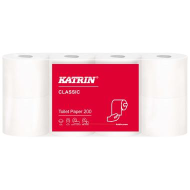 14053 Toiletpapir Katrin Classic 2 lag 23.4 m Genbrugsfiber Hvid 7pk x 8rl.